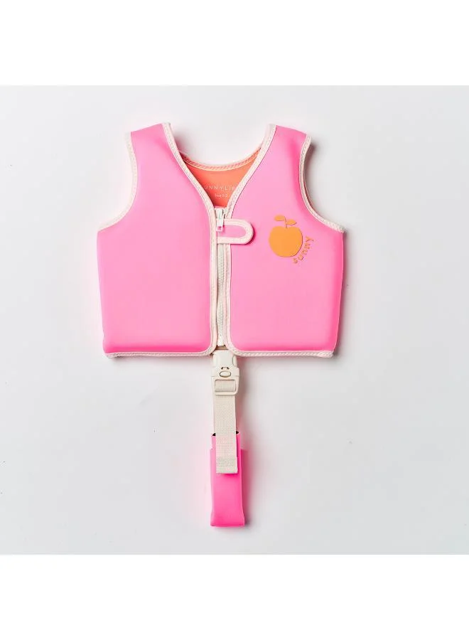 ساني لايف سترة طفو بوبى الخوخى وردى فاقع -